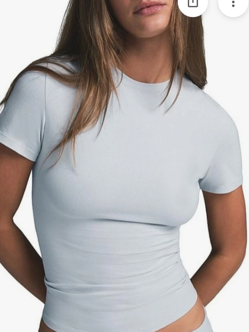 SKIMS | Women’s Cotton Jersey T-Shirt - Zen Blue | Size Small